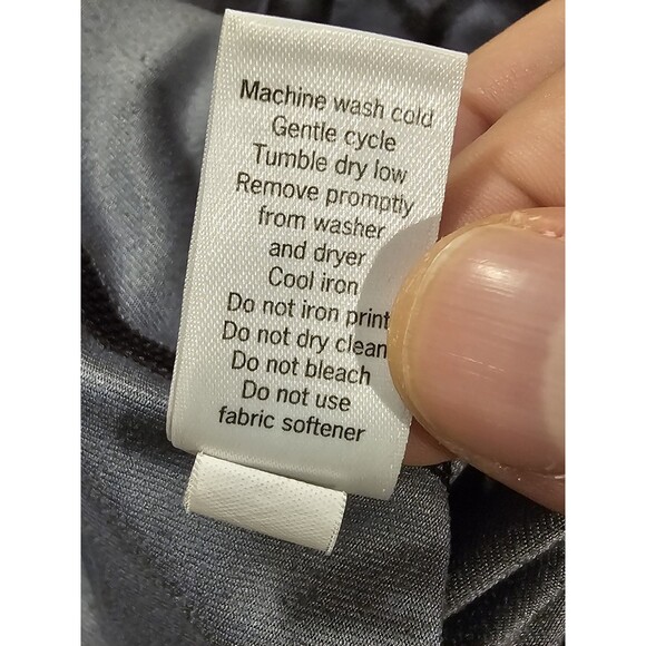 Athleta Leggings Womens Black Gray Chaturanga Mid Rise Gym Pull On Size L - Picture 7 of 11